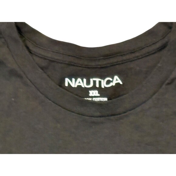 Vintage Nautica T-Shirt Men XXL Navy Blue NS 83 Deep Blue Ocean Spellout 90s Y2k - Picture 2 of 4